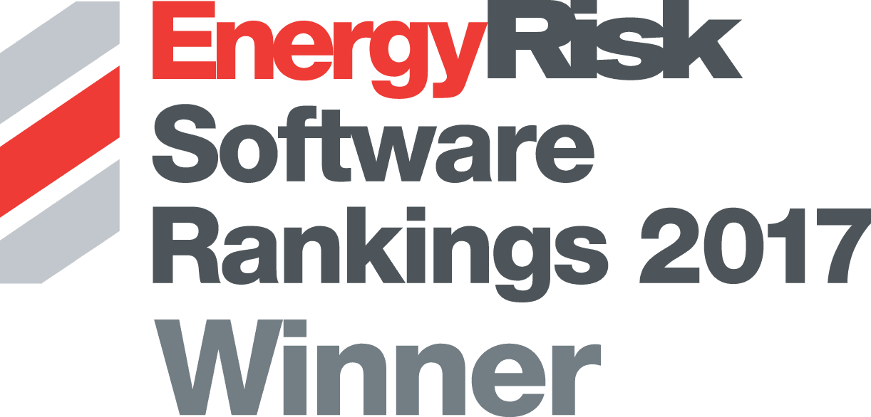 An award logo recognising Lacima as a winner in the 2017 Energy Risk Software Rankings. The award is testament to Lacima's excellence in energy risk and analytics.