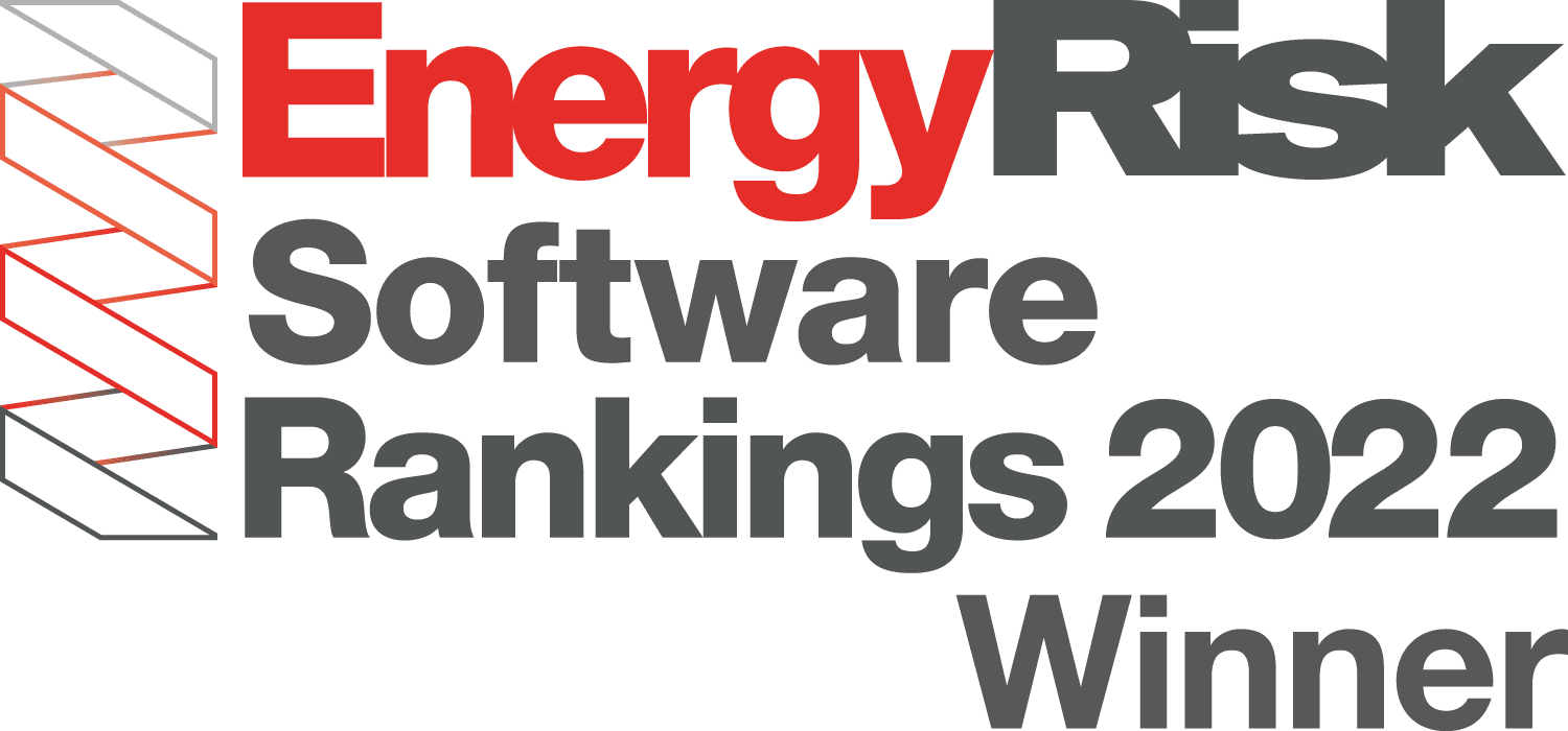 An award logo recognising Lacima as a winner in the 2022 Energy Risk Software Rankings. The award is testament to Lacima's excellence in energy risk and analytics.