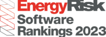 An award logo recognising Lacima as a winner in the 2023 Energy Risk Software Rankings. The award is testament to Lacima's excellence in energy risk and analytics.
