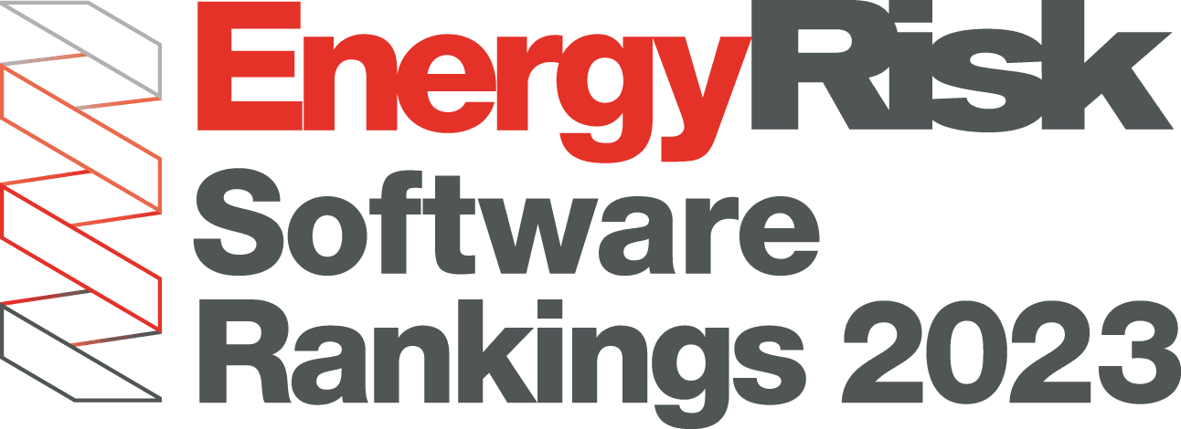 An award logo recognising Lacima as a winner in the 2023 Energy Risk Software Rankings. The award is testament to Lacima's excellence in energy risk and analytics.