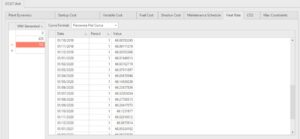 A screenshot showing one of Lacima's Thermal Generator input screens.